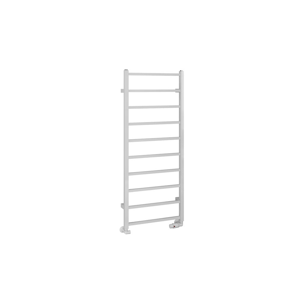 Eastbrook Tuscan Electric Square Gloss White Towel Rail 1200mm x 500mm Cut Out Image 89.1246-ELE