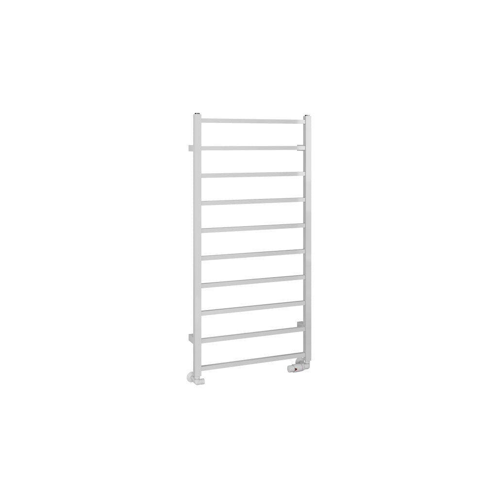 Eastbrook Tuscan Electric Square Gloss White Towel Rail 1200mm x 600mm Cut Out Image 89.1247-ELE