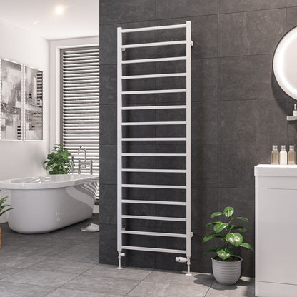 Eastbrook Tuscan Electric Square Gloss White Towel Rail 1800mm x 600mm 89.1249-ELE