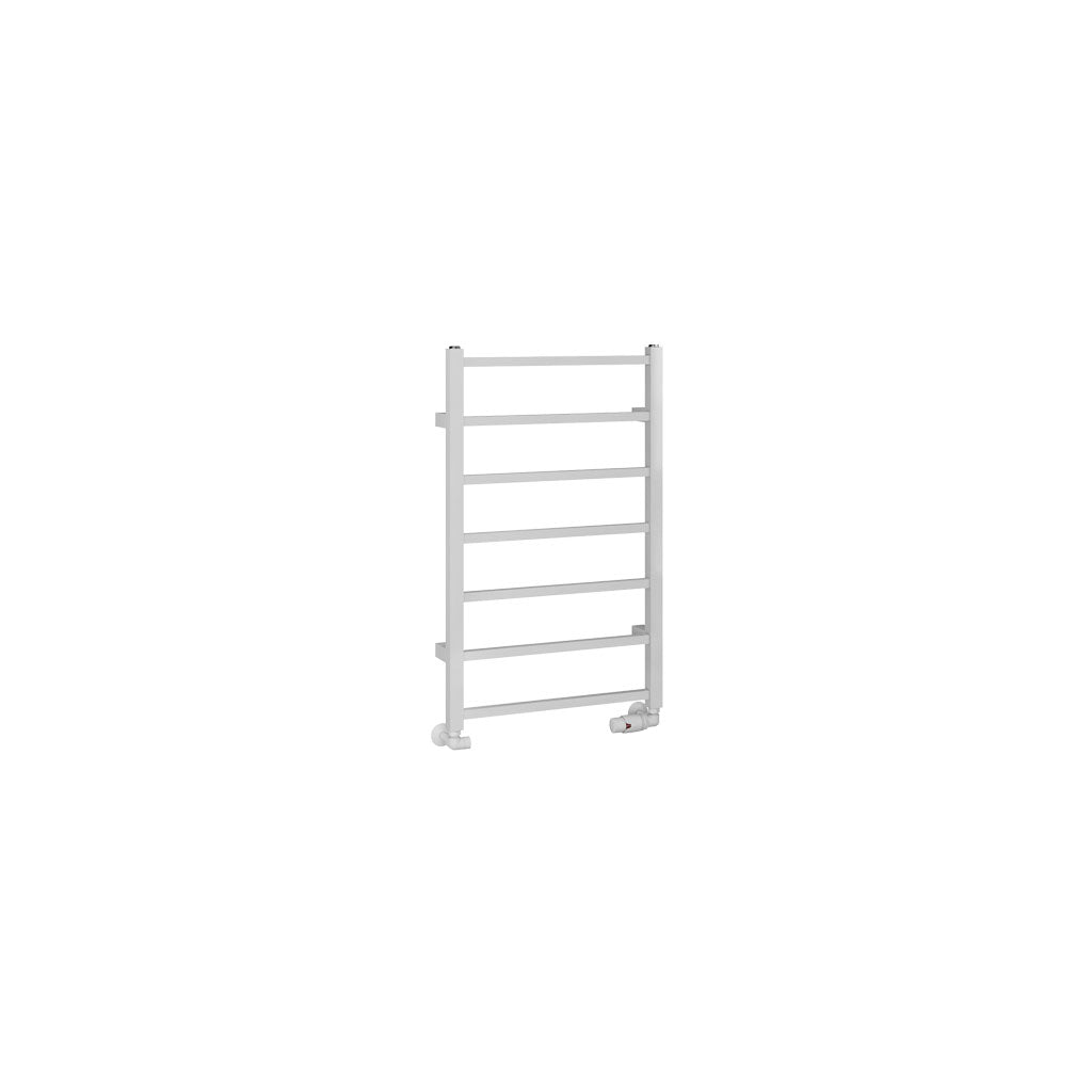 Eastbrook Tuscan Electric Square Gloss White Towel Rail 800mm x 500mm Cut Out Image 89.1244-ELE