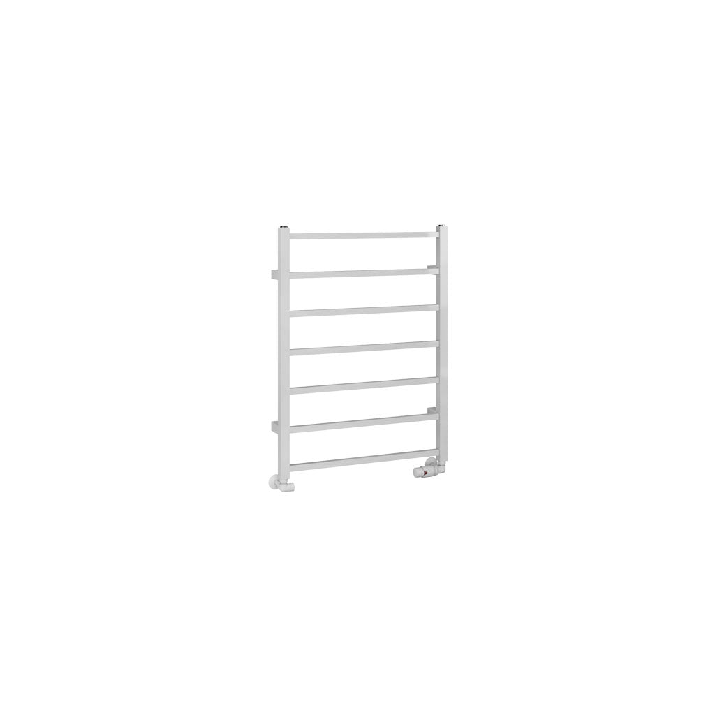 Eastbrook Tuscan Electric Square Gloss White Towel Rail 800mm x 600mm Cut Out Image 89.1245-ELE