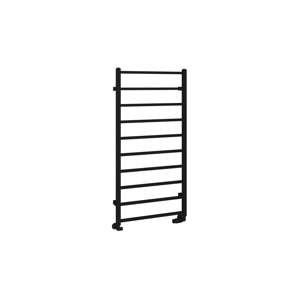 Eastbrook Tuscan Electric Square Matt Black Towel Rail 1200mm x 600mm Cut Out Image 89.1265-ELE