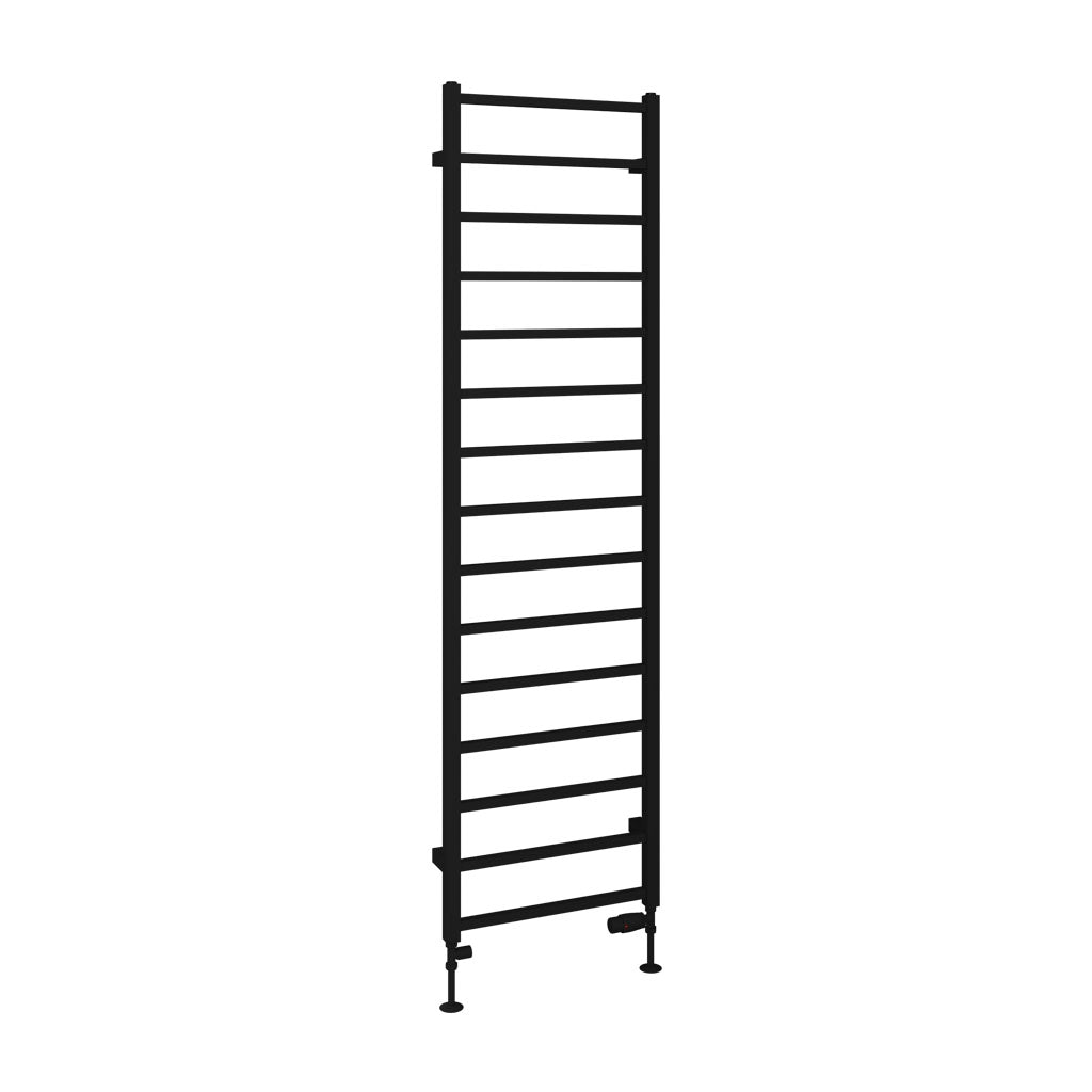 Eastbrook Tuscan Electric Square Matt Black Towel Rail 1800mm x 500mm Cut Out Image 89.1266-ELE