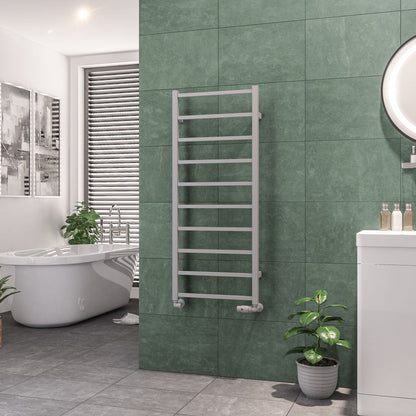 Eastbrook Tuscan Electric Square Matt Grey Towel Rail 1200mm x 500mm 89.1252-ELE