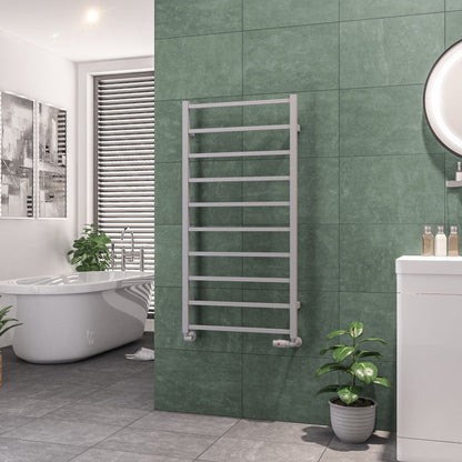 Eastbrook Tuscan Electric Square Matt Grey Towel Rail 1200mm x 600mm 89.1253-ELE