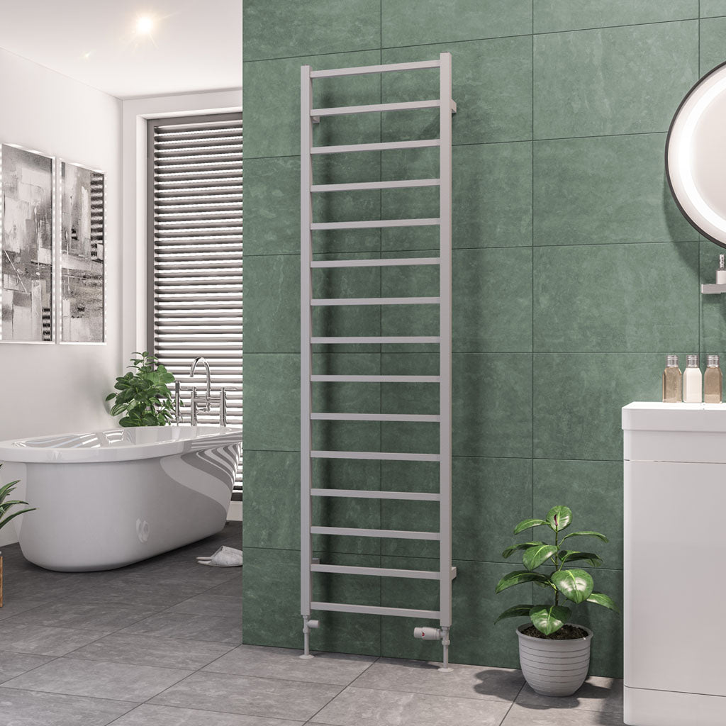 Eastbrook Tuscan Electric Square Matt Grey Towel Rail 1800mm x 500mm 89.1254-ELE