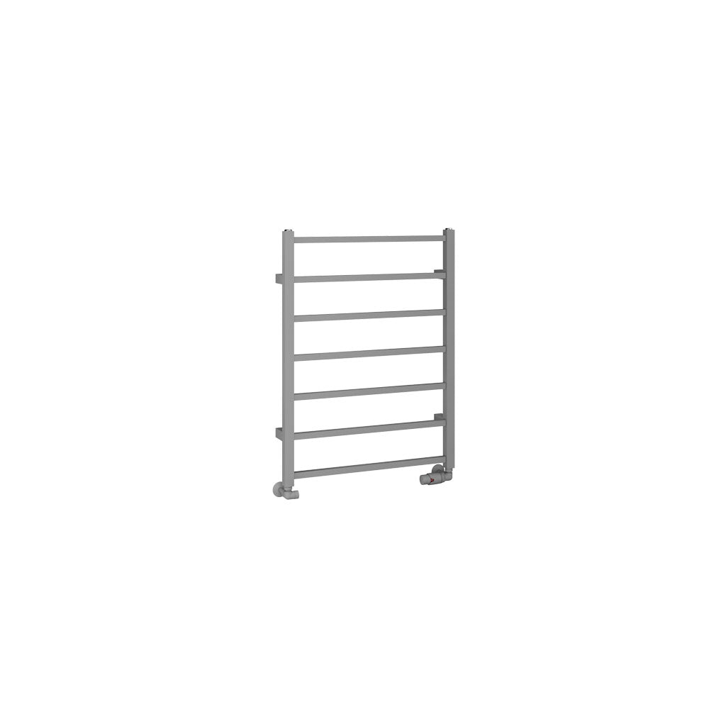 Eastbrook Tuscan Electric Square Matt Grey Towel Rail 800mm x 600mm Cut Out Image 89.1251-ELE