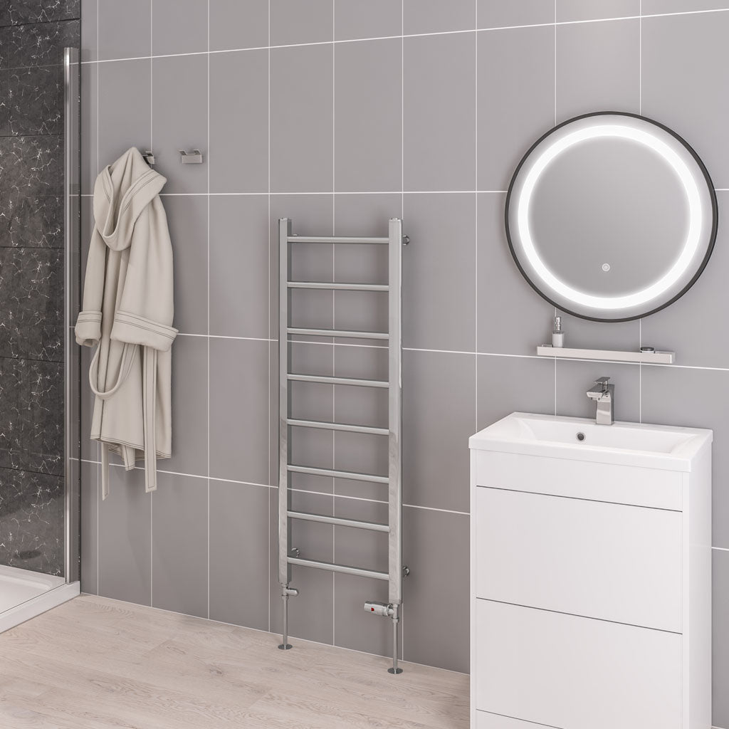 Eastbrook Tuscan Electric Straight Chrome Towel Rail 1200mm x 450mm 41.0310-ELE