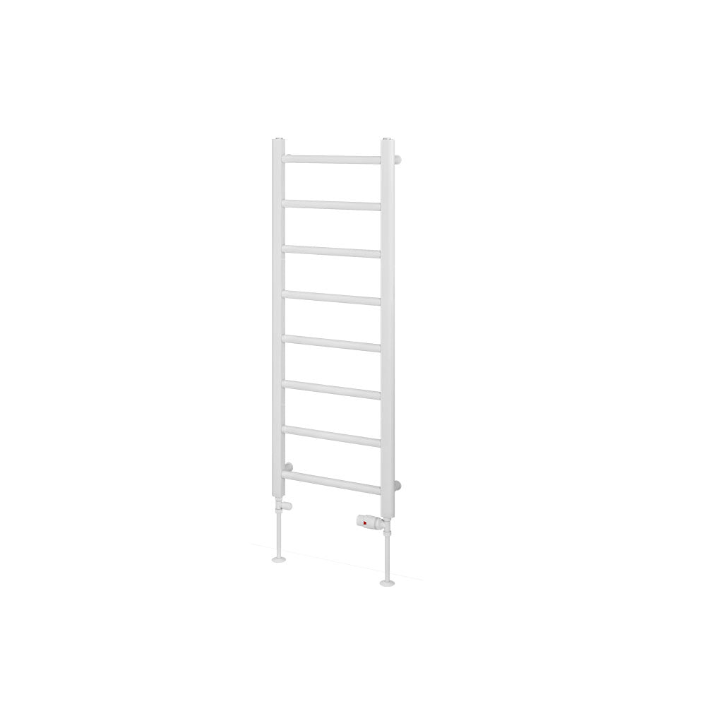 Eastbrook Tuscan Electric Straight Gloss White Towel Rail 1200mm x 450mm Cut Out Image 41.0316-ELE