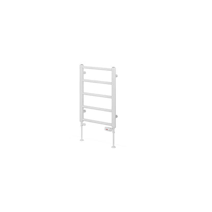 Eastbrook Tuscan Electric Straight Gloss White Towel Rail 650mm x 450mm Cut Out Image 41.0314-ELE