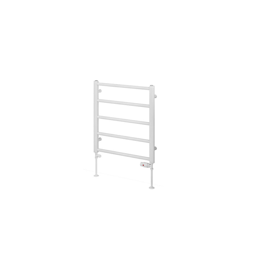 Eastbrook Tuscan Electric Straight Gloss White Towel Rail 650mm x 600mm Cut Out Image 41.0315-ELE