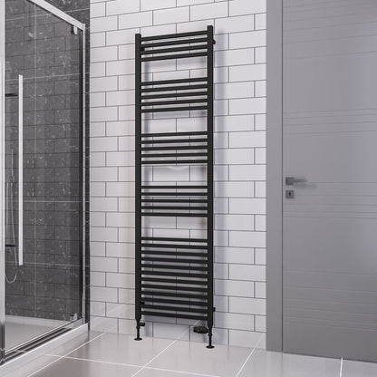 Eastbrook Tuscan Multirail Square Matt Black Towel Rail 1800mm x 500mm 89.1663