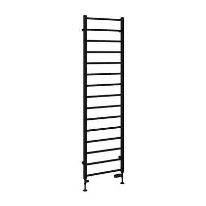 Eastbrook Tuscan Round Straight Matt Black Towel Rail 1800mm x 500mm Cut Out Image 89.1594