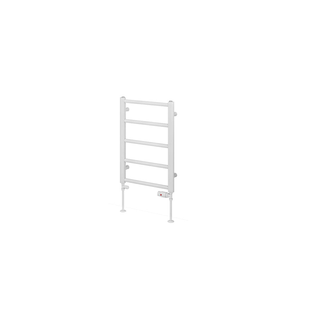 Eastbrook Tuscan Straight Gloss White Towel Rail 650mm x 450mm Cut Out Image 41.0314