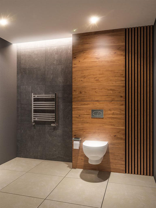 Eastbrook Westward Electric Straight Chrome Towel Rail 600mm x 600mm 89.0585-ELE