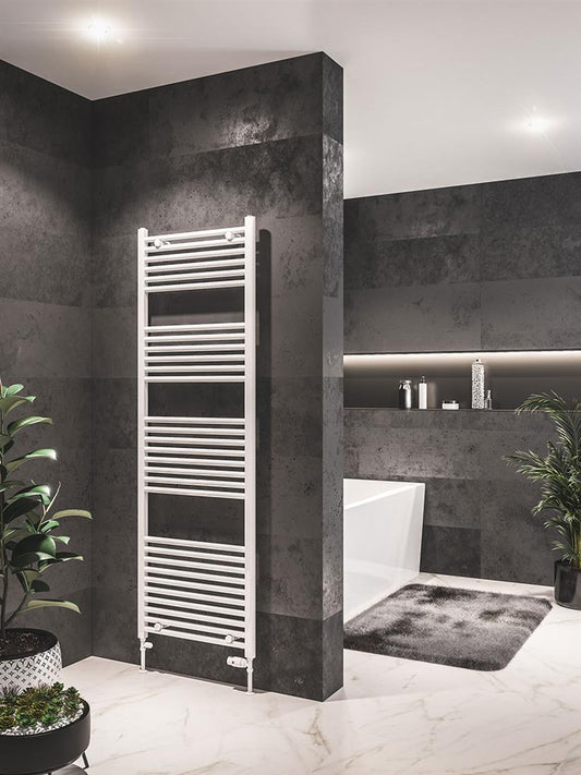Eastbrook Westward Electric Straight Gloss White Towel Rail 1800mm x 600mm 89.0583-ELE