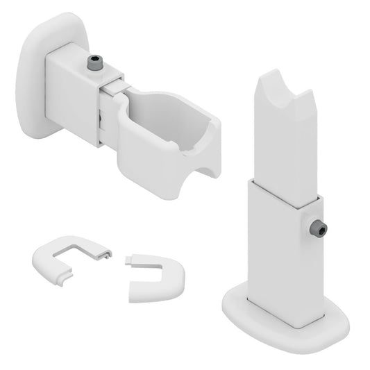 Eastbrook White Towel Rail Room Divider Bracket Set 16.153