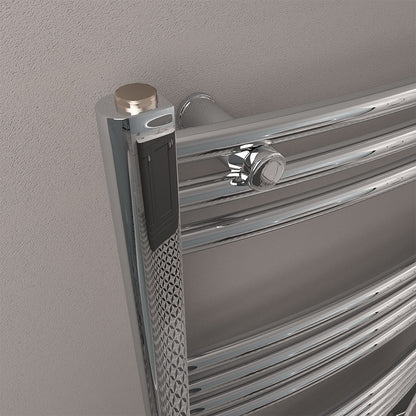 Eastbrook Wingrave Electric Curved Chrome Towel Rail 1800mm x 400mm Close Up Image 89.0396-ELE