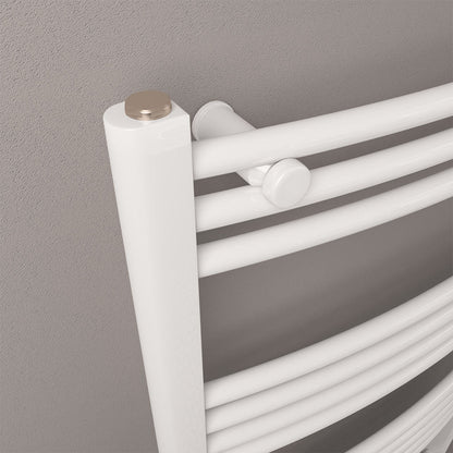Eastbrook Wingrave Electric Curved Gloss White Towel Rail 1000mm x 400mm Close Up Image 89.0699-ELE