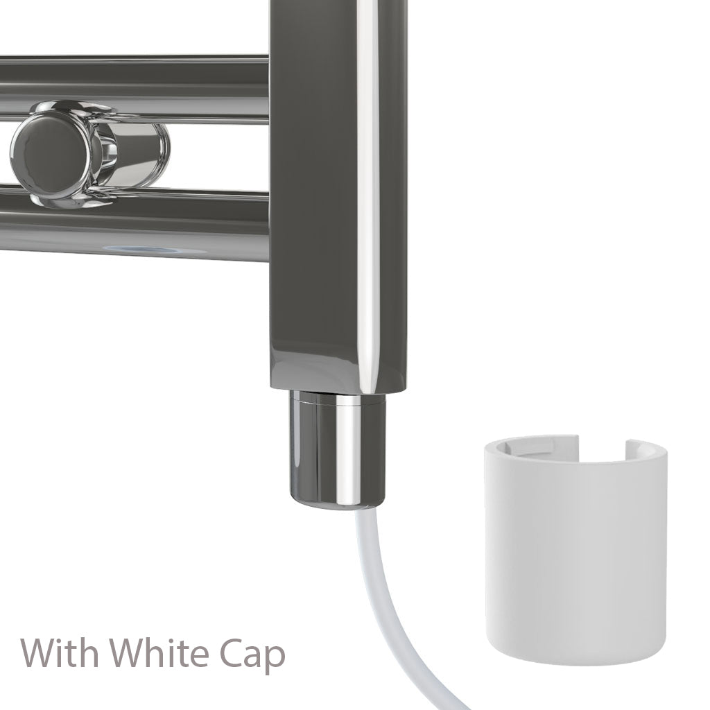 Eastbrook Wingrave Electric Curved Gloss White Towel Rail 1200mm x 600mm 89.0704-ELE-8.018-8.025