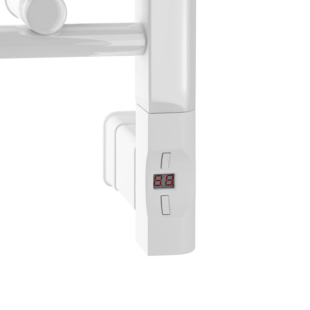 Eastbrook Wingrave Electric Curved Gloss White Towel Rail 1200mm x 600mm 89.0704-ELE-8.410