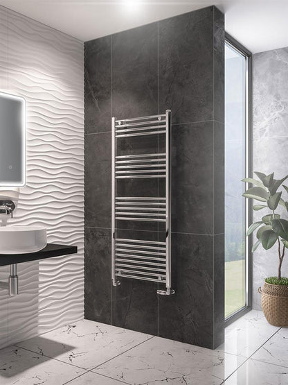 Eastbrook Wingrave Electric Straight Chrome Towel Rail 1400mm x 600mm 89.0532-ELE