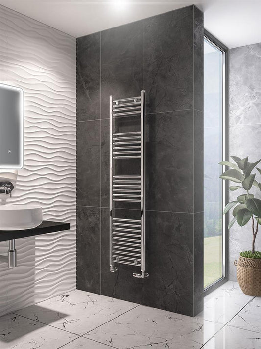 Eastbrook Wingrave Electric Straight Chrome Towel Rail 1600mm x 400mm 89.0086-ELE