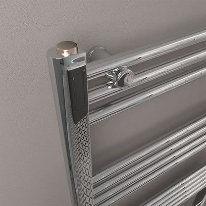 Eastbrook Wingrave Electric Straight Chrome Towel Rail 600mm x 400mm Close Up Image 89.0687-ELE