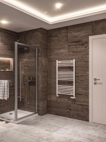 Eastbrook Wingrave Electric Straight Gloss White Towel Rail 1000mm x 600mm 89.0124-ELE