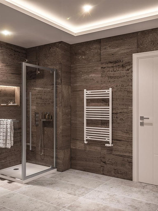 Eastbrook Wingrave Electric Straight Gloss White Towel Rail 1000mm x 600mm 89.0124-ELE