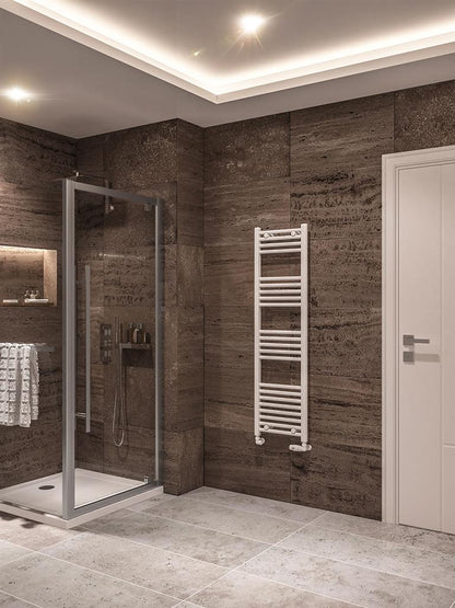 Eastbrook Wingrave Electric Straight Gloss White Towel Rail 1400mm x 400mm 89.0536-ELE