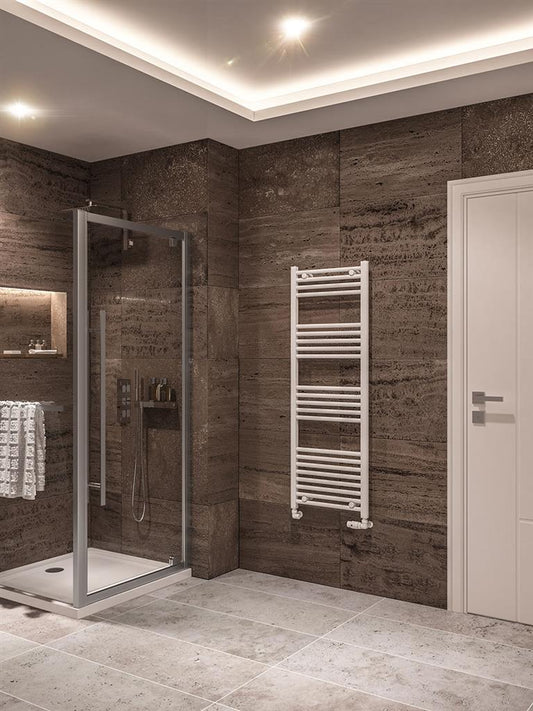 Eastbrook Wingrave Electric Straight Gloss White Towel Rail 1400mm x 500mm 89.0537-ELE