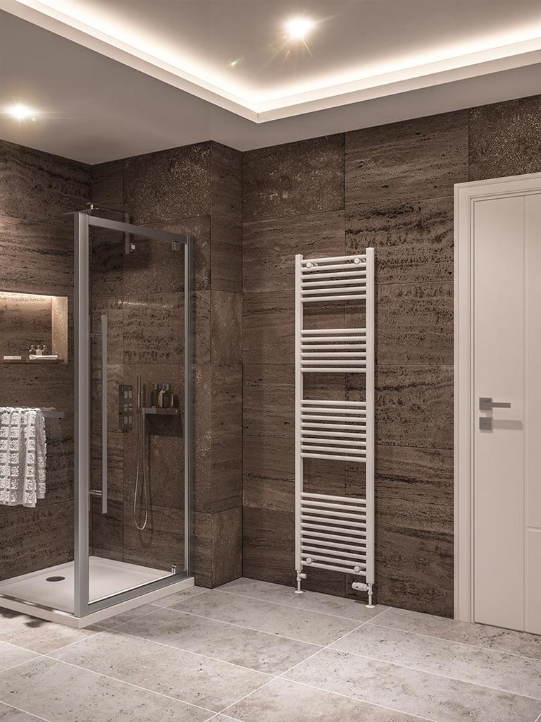 Eastbrook Wingrave Electric Straight Gloss White Towel Rail 1800mm x 500mm 89.0122-ELE
