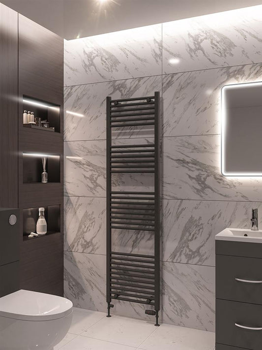 Eastbrook Wingrave Electric Straight Matt Anthracite Towel Rail 1800mm x 500mm 89.0077-ELE