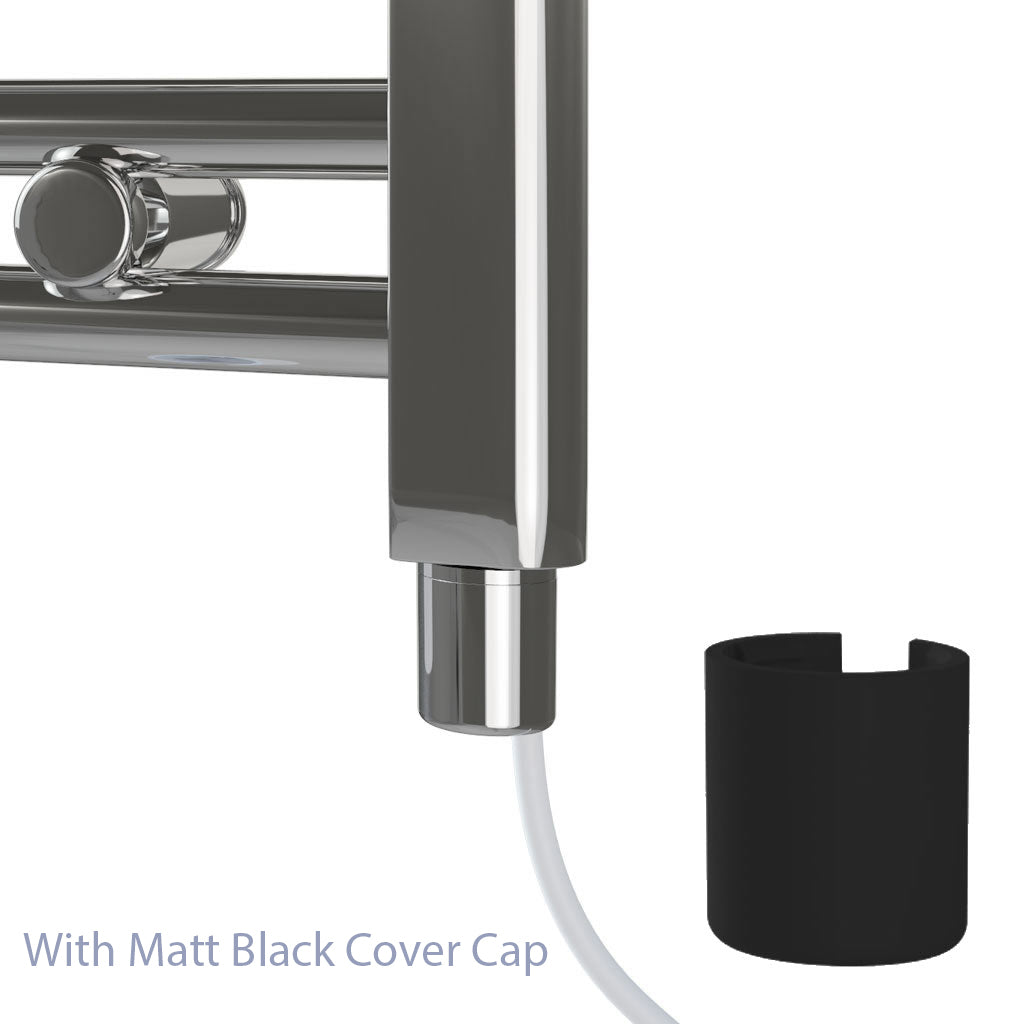 Eastbrook Wingrave Electric Straight Matt Black Towel Rail 1000mm x 400mm 89.0599-ELE-8.017-8.030