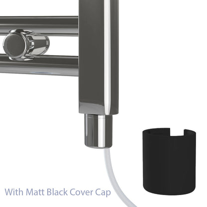 Eastbrook Wingrave Electric Straight Matt Black Towel Rail 1000mm x 400mm 89.0599-ELE-8.017-8.030