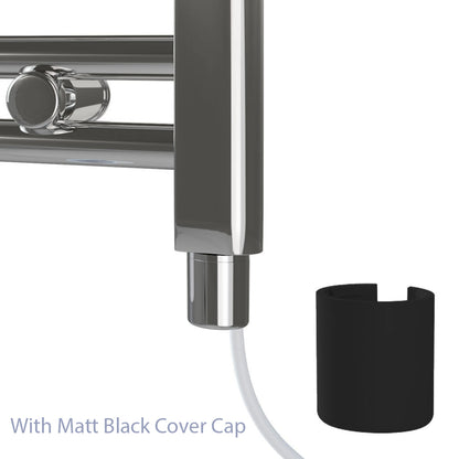Eastbrook Wingrave Electric Straight Matt Black Towel Rail 1800mm x 600mm 89.0613-ELE-8.020-8.030