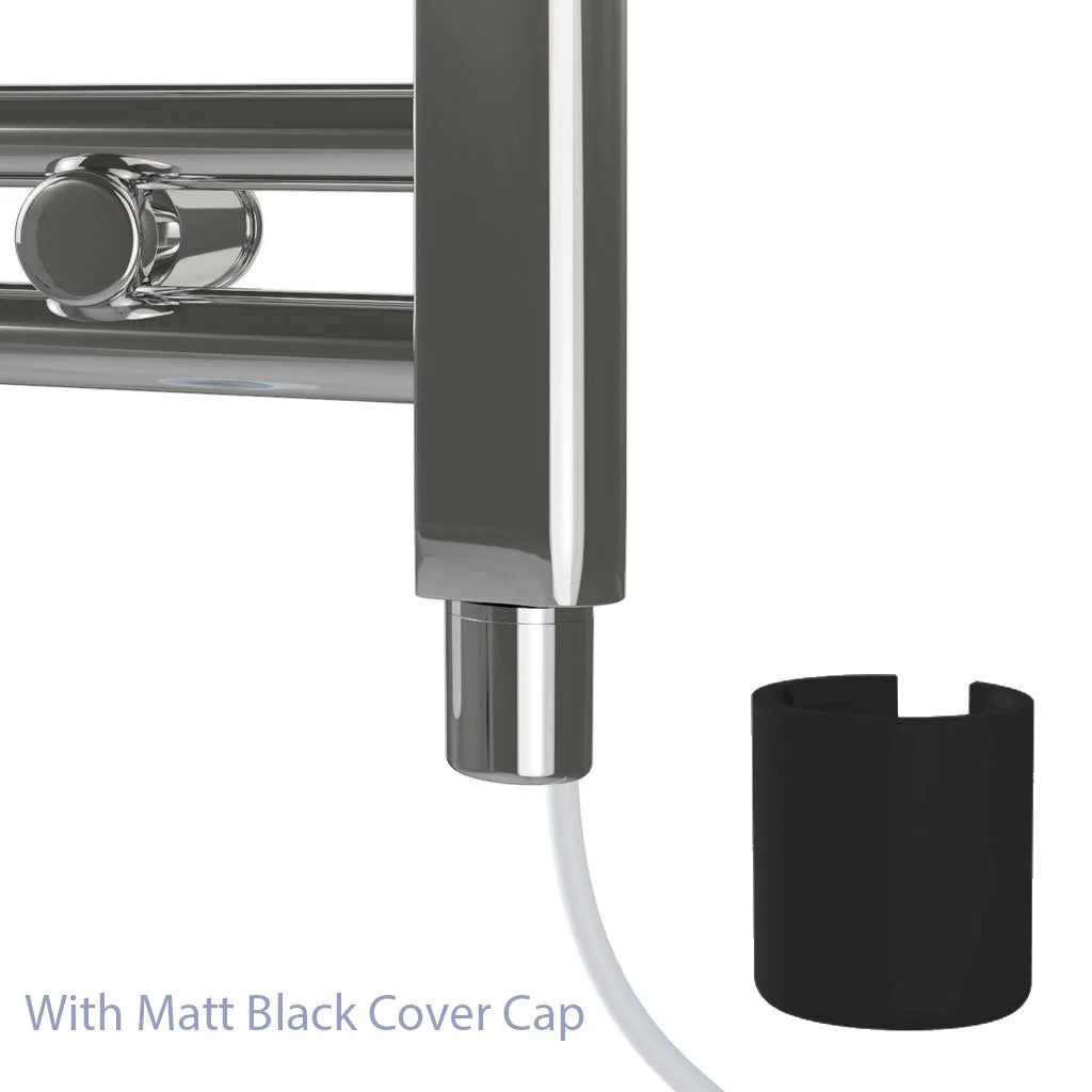 Eastbrook Wingrave Electric Straight Matt Black Towel Rail 600mm x 500mm 89.0678-ELE-8.017-8.03