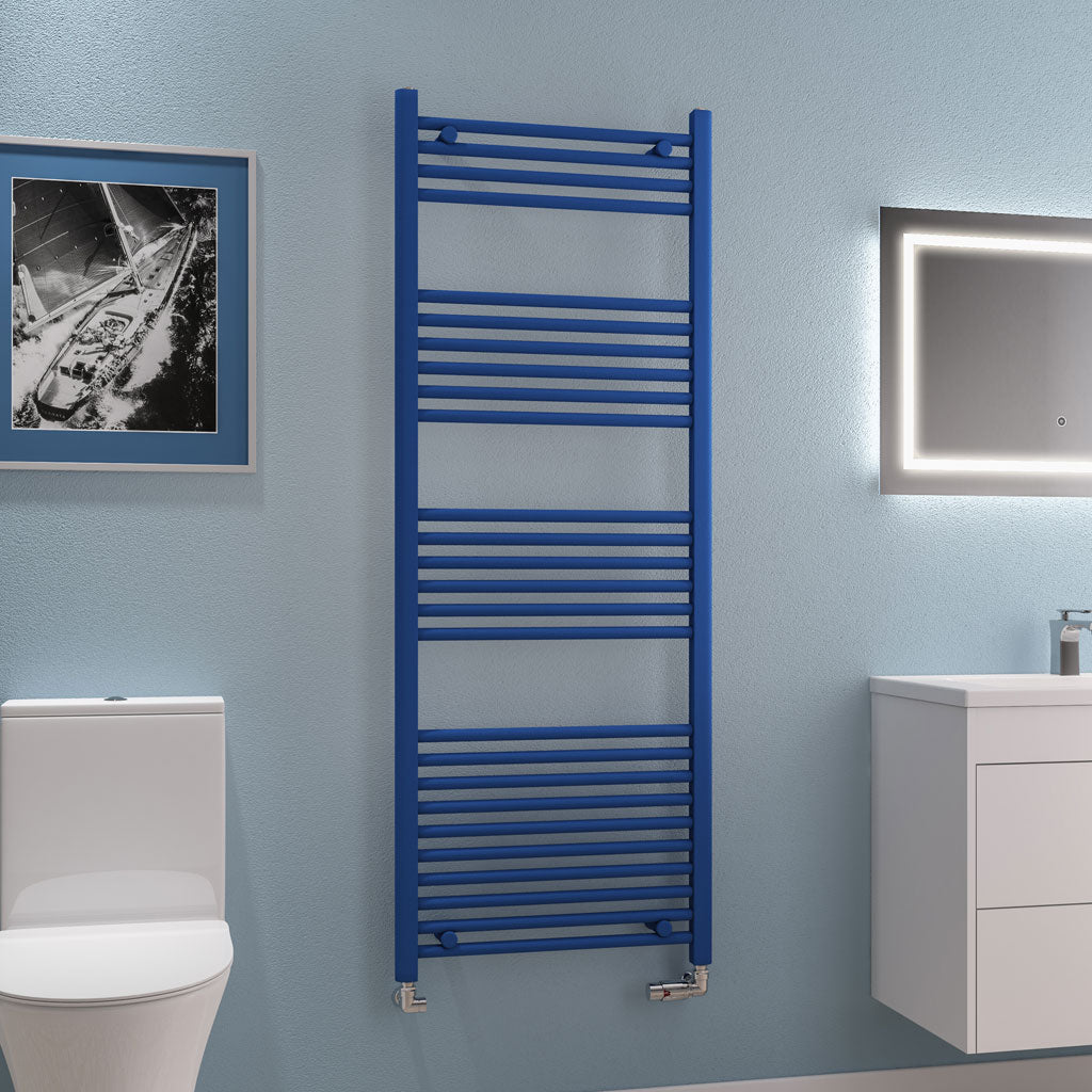 Eastbrook Wingrave Electric Straight Matt Cobalt Blue Towel Rail 1600mm x 500mm 89.1604-ELE