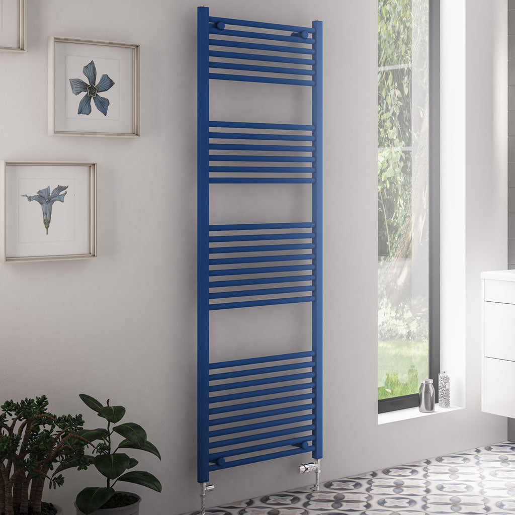 Eastbrook Wingrave Electric Straight Matt Cobalt Blue Towel Rail 1800mm x 600mm 89.1607-ELE
