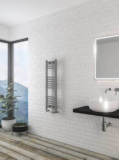 Eastbrook Wingrave Electric Straight Matt Grey Towel Rail 1000mm x 300mm 89.1419-ELE