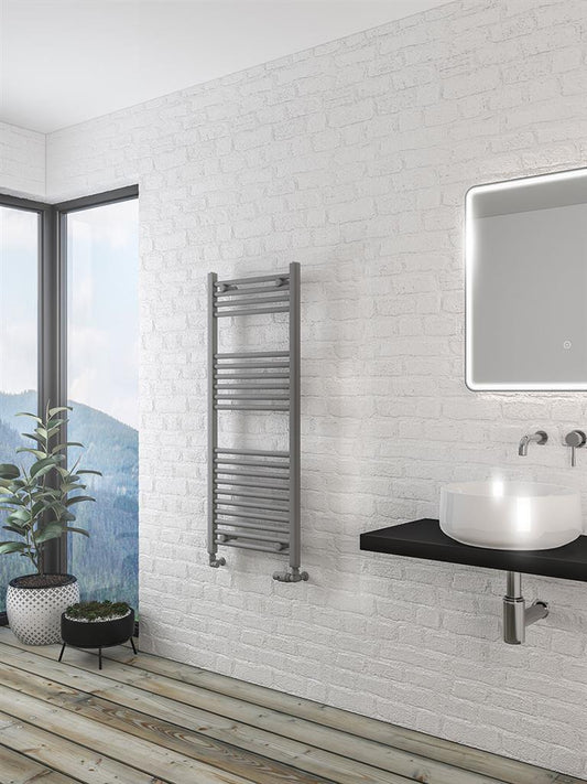 Eastbrook Wingrave Electric Straight Matt Grey Towel Rail 1200mm x 500mm 89.1425-ELE