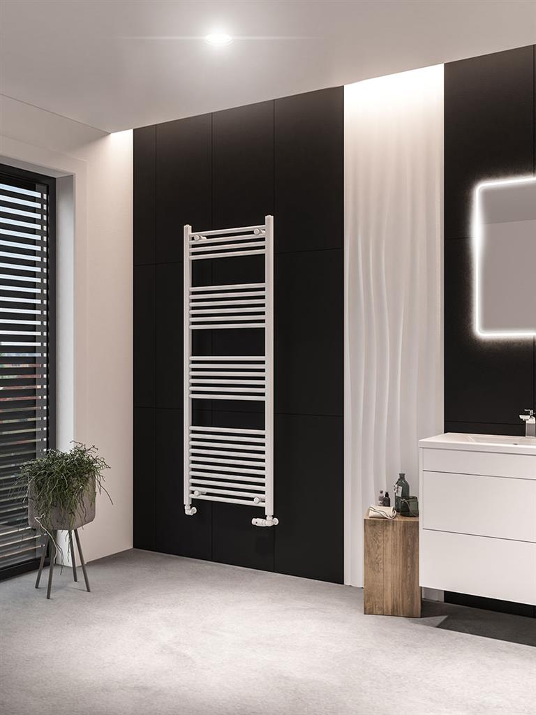 Eastbrook Wingrave Electric Straight Matt White Towel Rail 1600mm x 600mm 89.0066-ELE