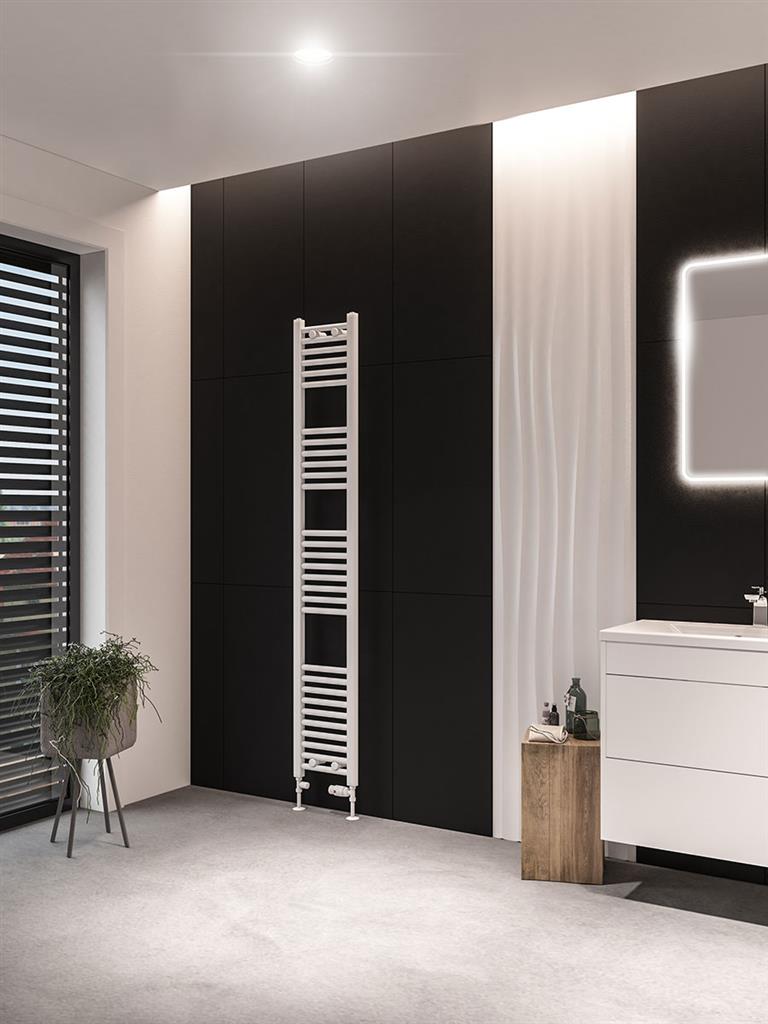 Eastbrook Wingrave Electric Straight Matt White Towel Rail 1800mm x 300mm 89.0665-ELE