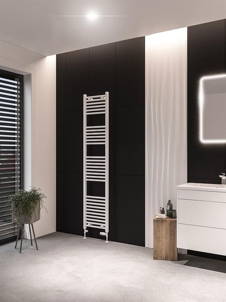 Eastbrook Wingrave Electric Straight Matt White Towel Rail 1800mm x 400mm 89.0057-ELE