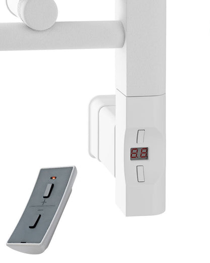Eastbrook Wingrave Electric Straight Matt White Towel Rail 800mm x 600mm 89.0063-ELE-8.342