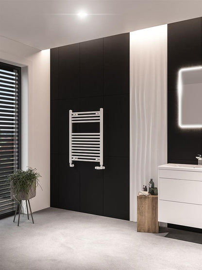 Eastbrook Wingrave Electric Straight Matt White Towel Rail 800mm x 600mm 89.0063-ELE
