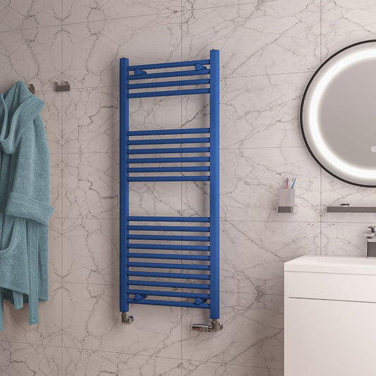 Eastbrook Wingrave Straight Matt Cobalt Blue Towel Rail 1200mm x 500mm 89.1602