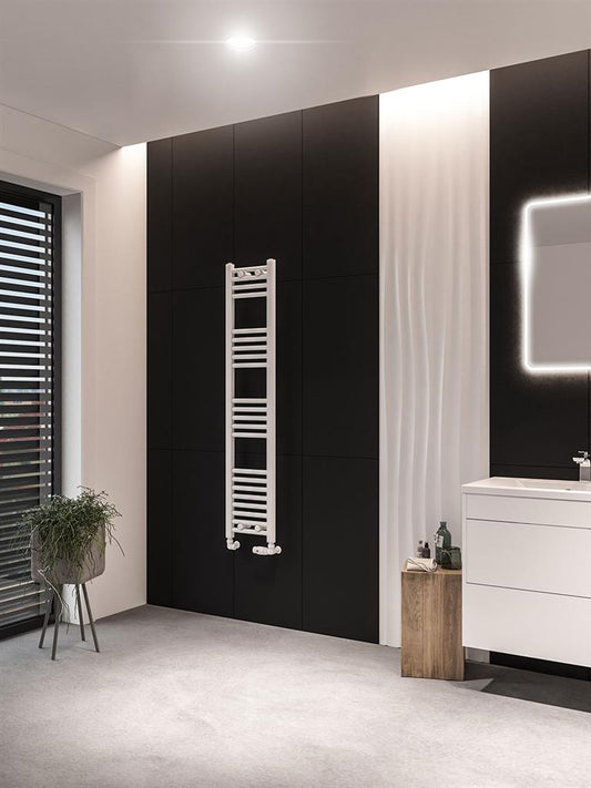 Eastbrook Wingrave Straight Matt White Towel Rail 1400mm x 300mm 89.0663